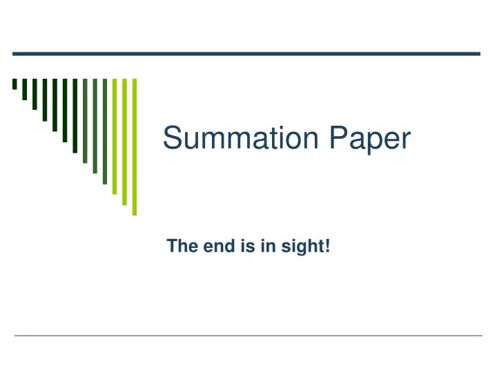 summation paper