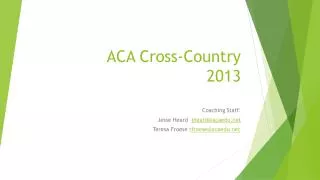 ACA Cross-Country 2013