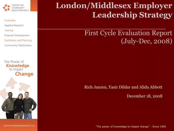 london middlesex employer leadership strategy first cycle evaluation report july dec 2008