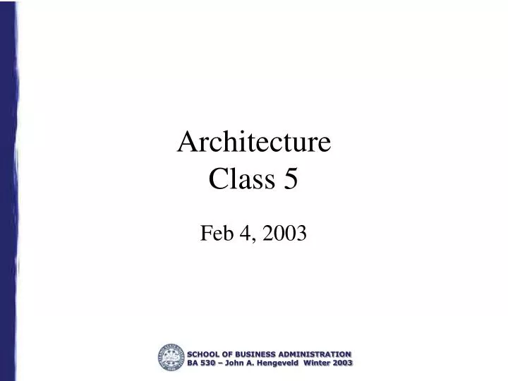 architecture class 5