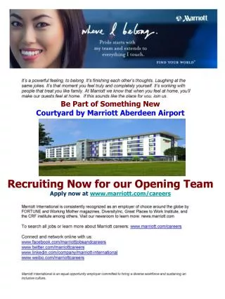 Be Part of Something New Courtyard by Marriott Aberdeen Airport