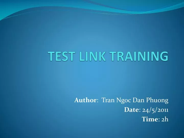 test link training
