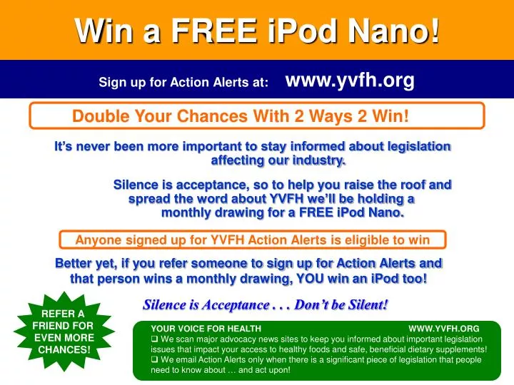 win a free ipod nano