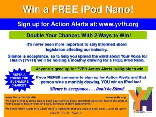 Win a FREE iPod Nano!