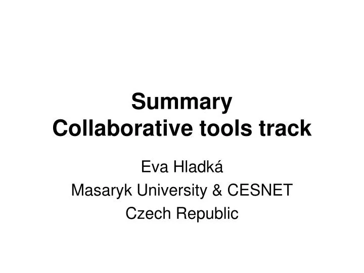 summary collaborative tools track