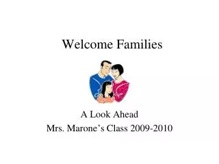 Welcome Families