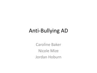 Anti-Bullying AD