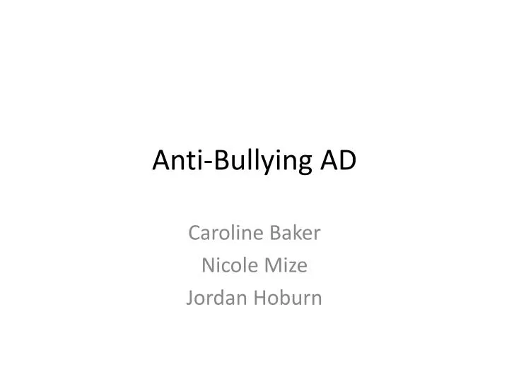 anti bullying ad