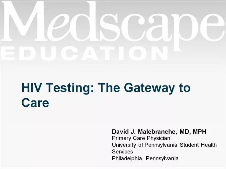 hiv testing the gateway to care
