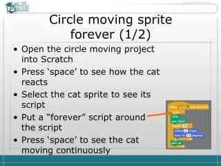 Circle moving sprite forever (1/2)