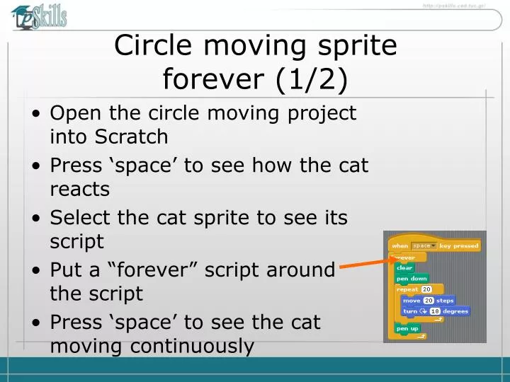 circle moving sprite forever 1 2