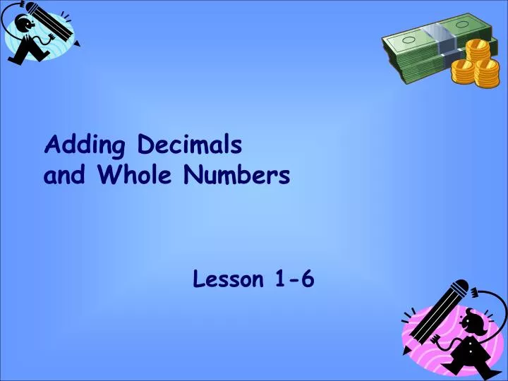 adding decimals and whole numbers
