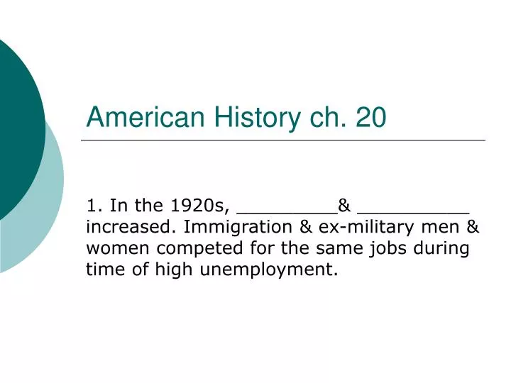 american history ch 20