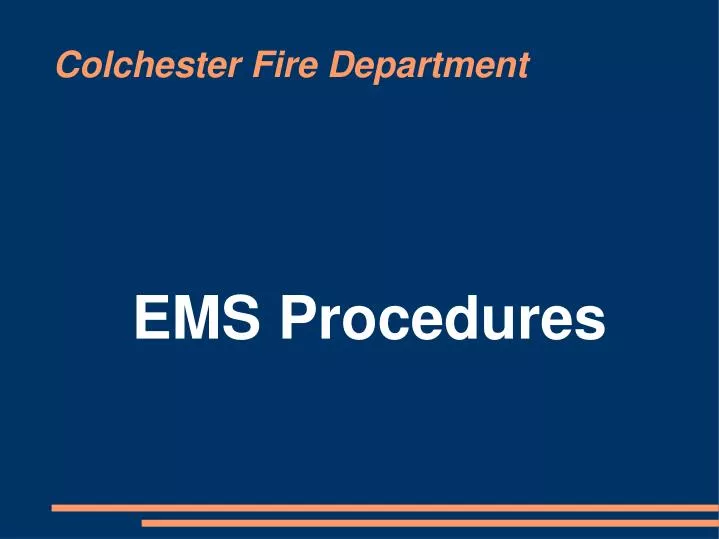 ems procedures