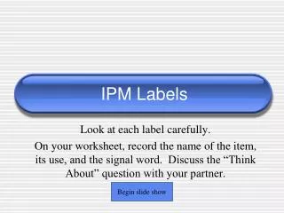 IPM Labels