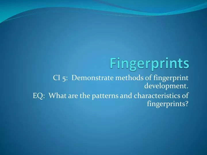 fingerprints