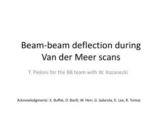 Beam -beam deflection during Van der Meer scans