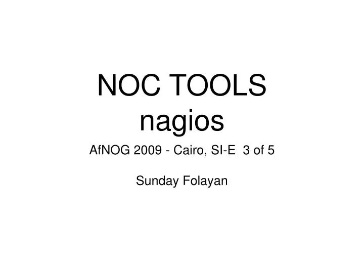 noc tools nagios