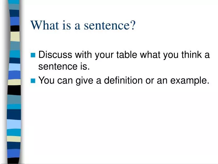 what is a sentence