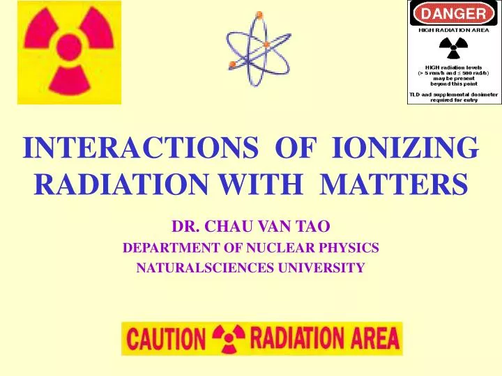 interactions of ionizing radiation with matters