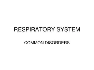respiratory system