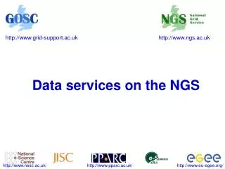 Data services on the NGS