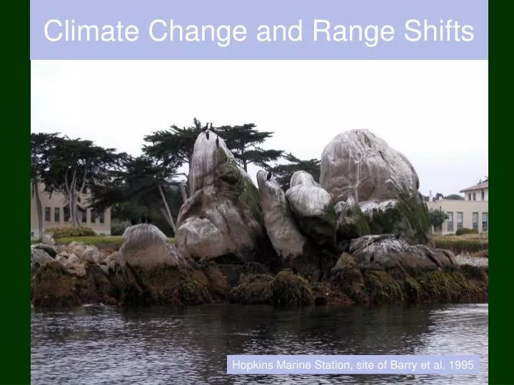 climate change and range shifts