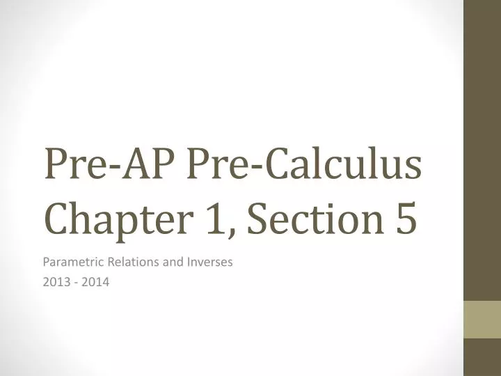 pre ap pre calculus chapter 1 section 5