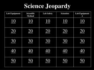 Science Jeopardy