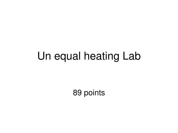 un equal heating lab