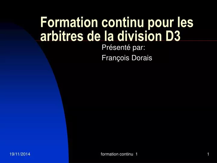 formation continu pour les arbitres de la division d3