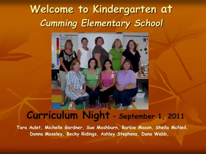 curriculum night september 1 2011