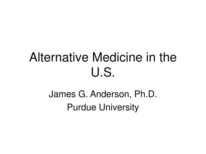 alternative medicine in the u s