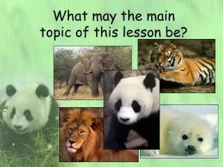 What may the main topic of this lesson be?