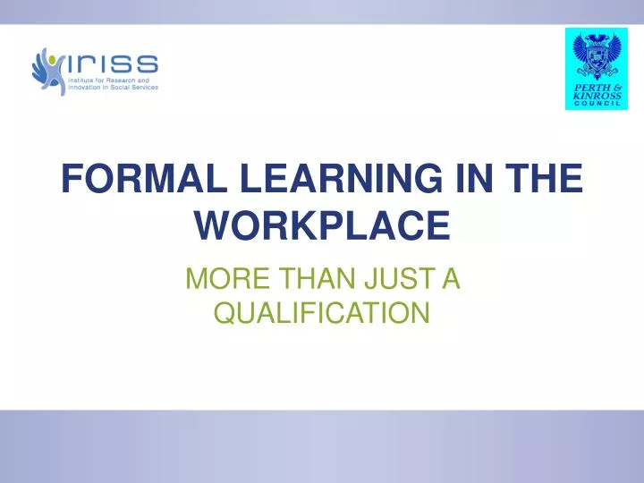 formal learning in the workplace