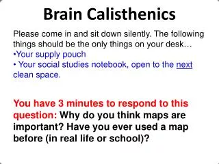 Brain Calisthenics