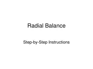 Radial Balance