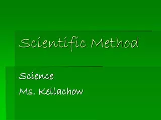 Scientific Method