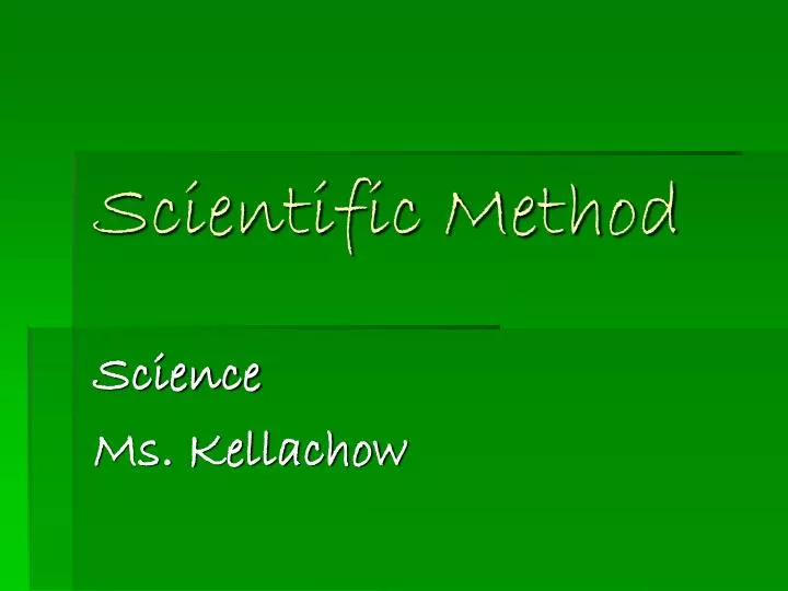 scientific method