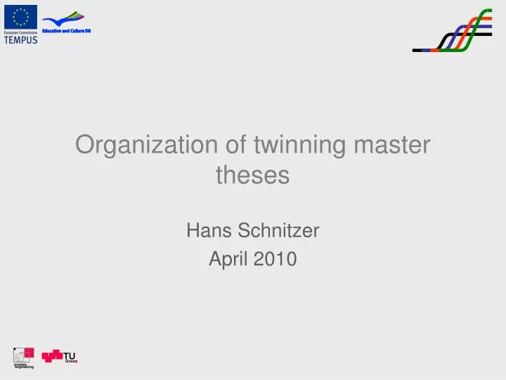 organization of twinning master theses