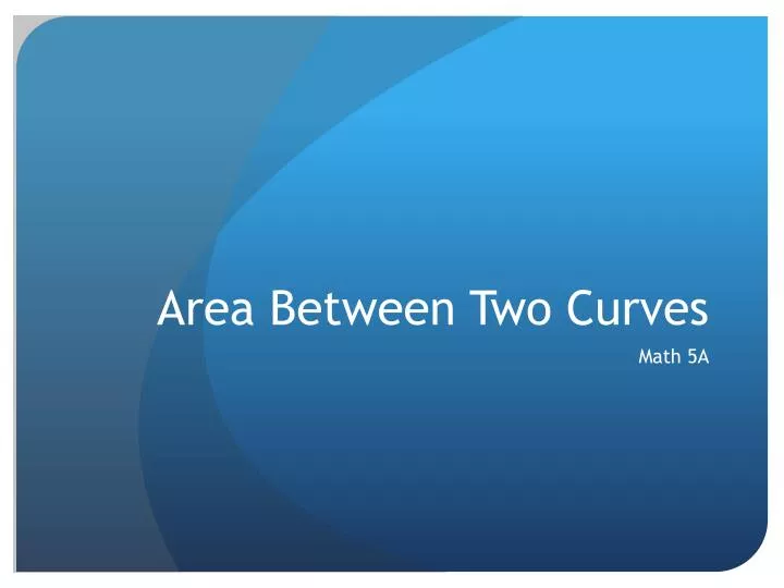 area between two curves