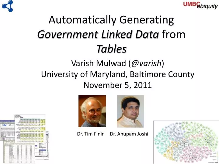automatically generating government linked data from tables