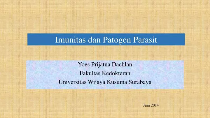 imunitas dan patogen parasit