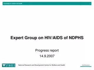 Expert Group on HIV/AIDS of NDPHS