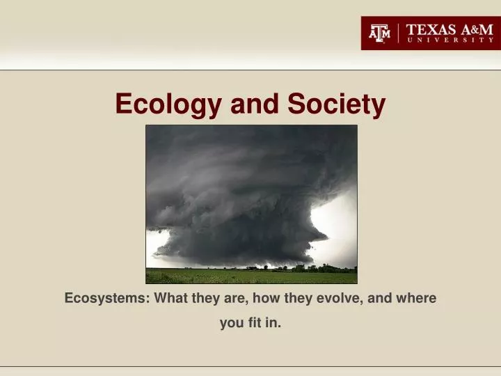 ecology and society