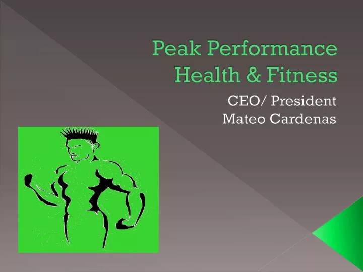 peak performance health fitness