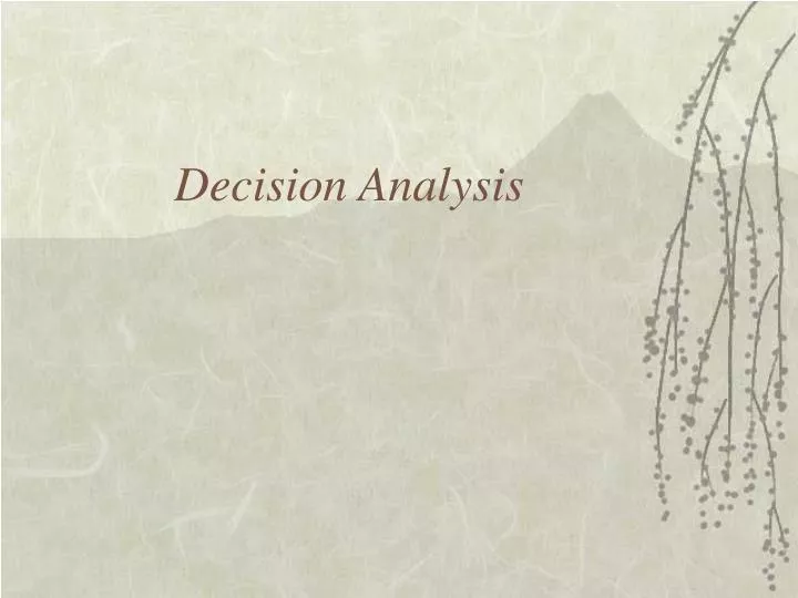 decision analysis