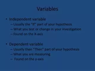 Variables