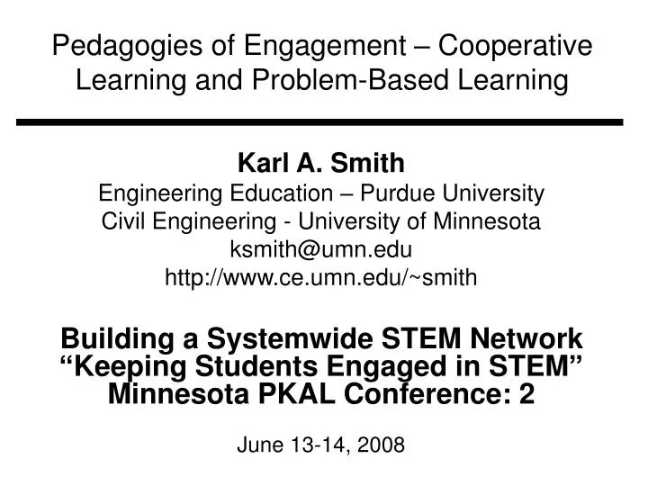 pedagogies of engagement cooperative learning and problem based learning