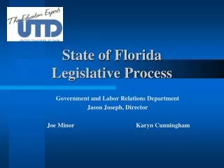 State of Florida Legislative Process